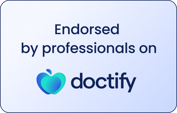 edorsed by professionals on doctify badge